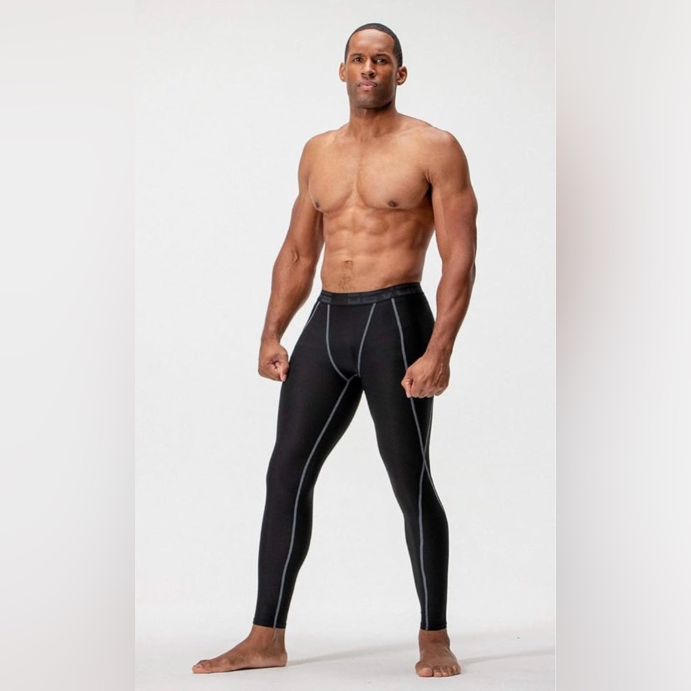 NIP Devops Black Compression Athletic Leggings, Size 2XL